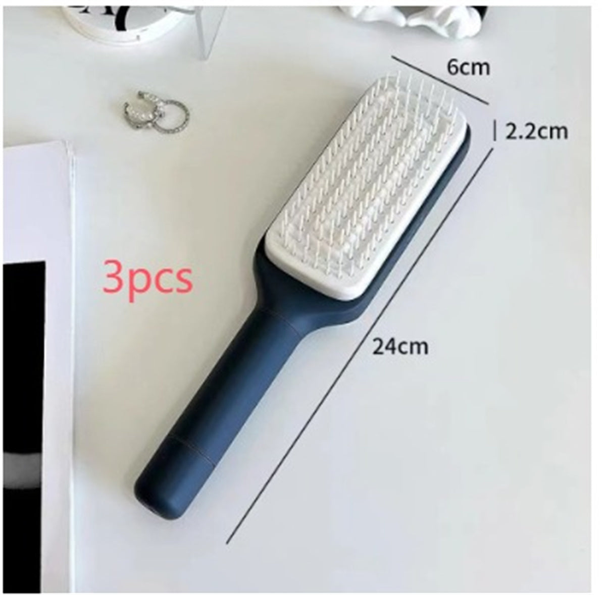 Self-Cleaning Anti-Static Hair Brush
