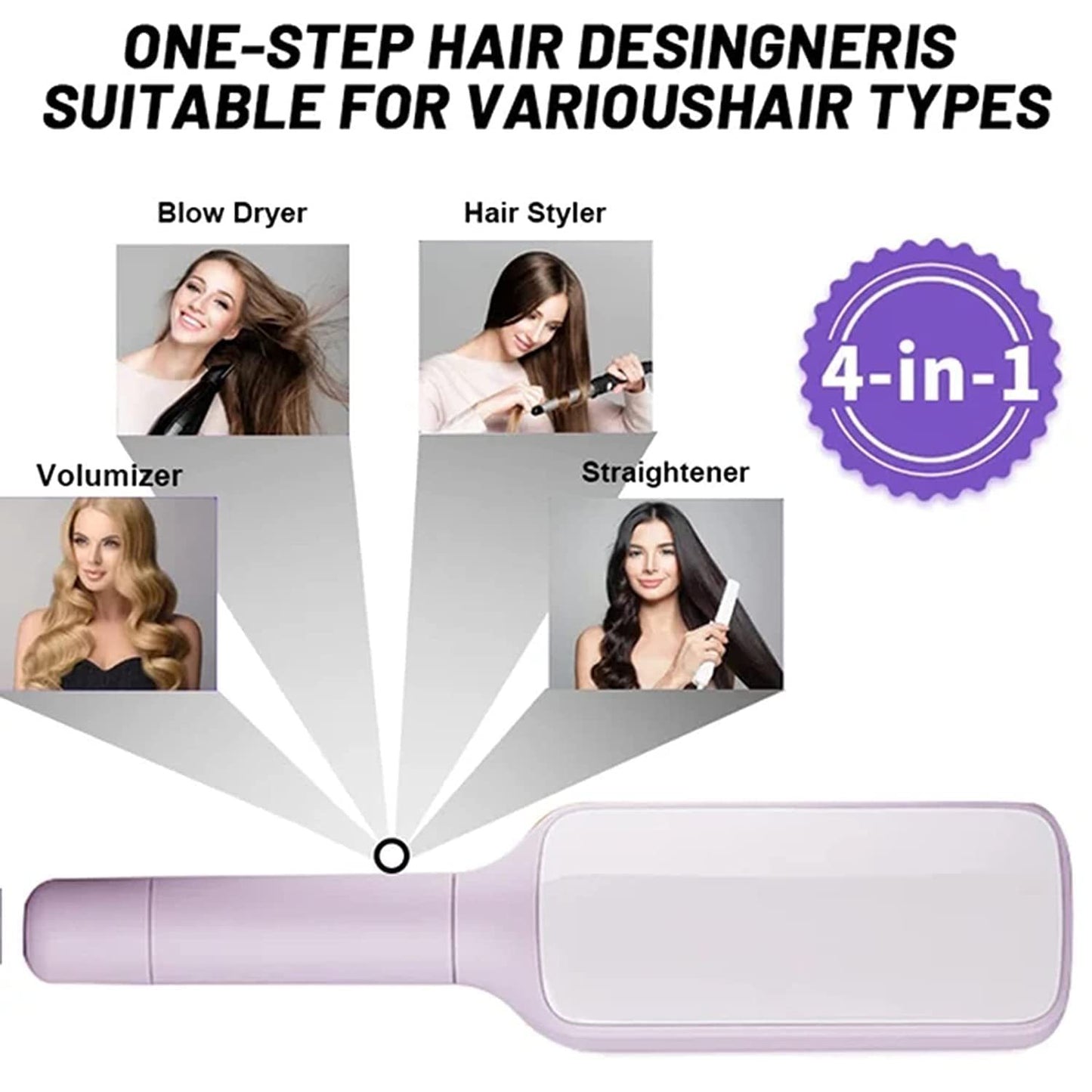 Self-Cleaning Anti-Static Hair Brush